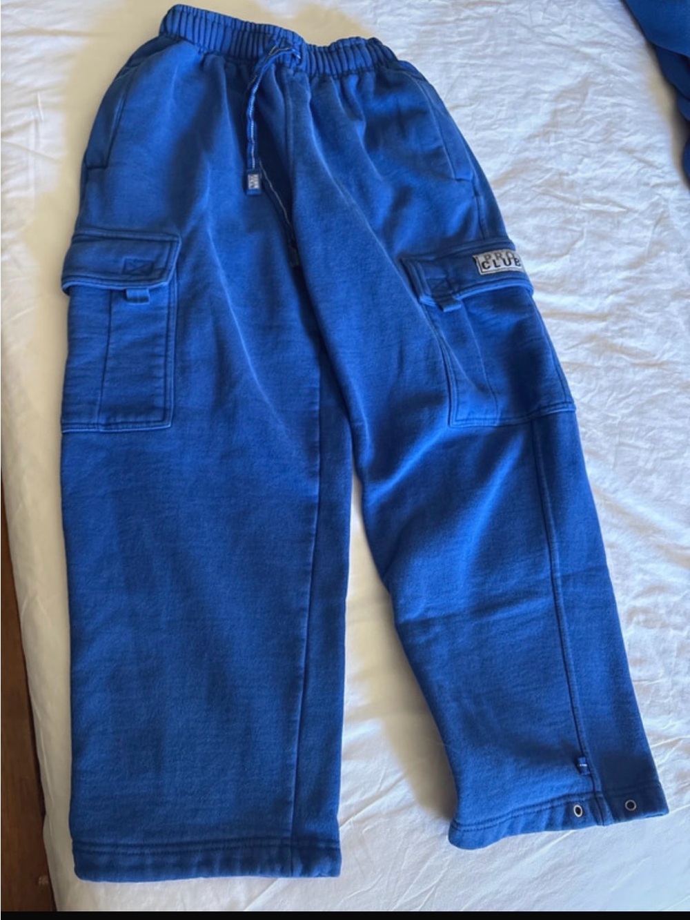 Men's Deep Blue Cargo Sweatpants with Utility Pockets